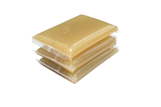 Amarillo de alta calidad de secado lento de la gelatina animal de fusión caliente adhesivos bloque de pegamento para la máquina de pegamento de papel